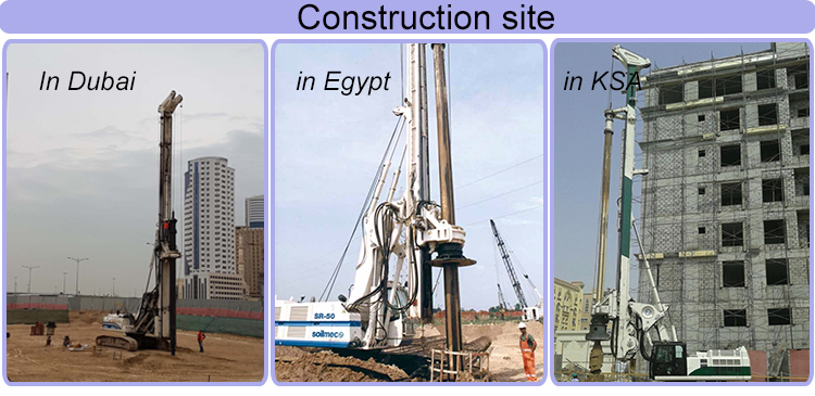Black Rotary Piling Rig Friction Kelly Bar , Rotary Drilling Rig Components 377mm
