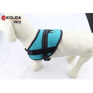 Size S / M / L Blue Reflective Nylon Dog Harness With Neoprene Lining