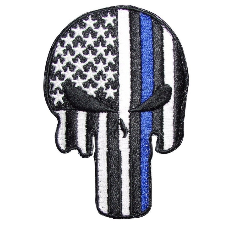 Unisex US American Flag Velcro Patch / Military Punisher Tactical Patch