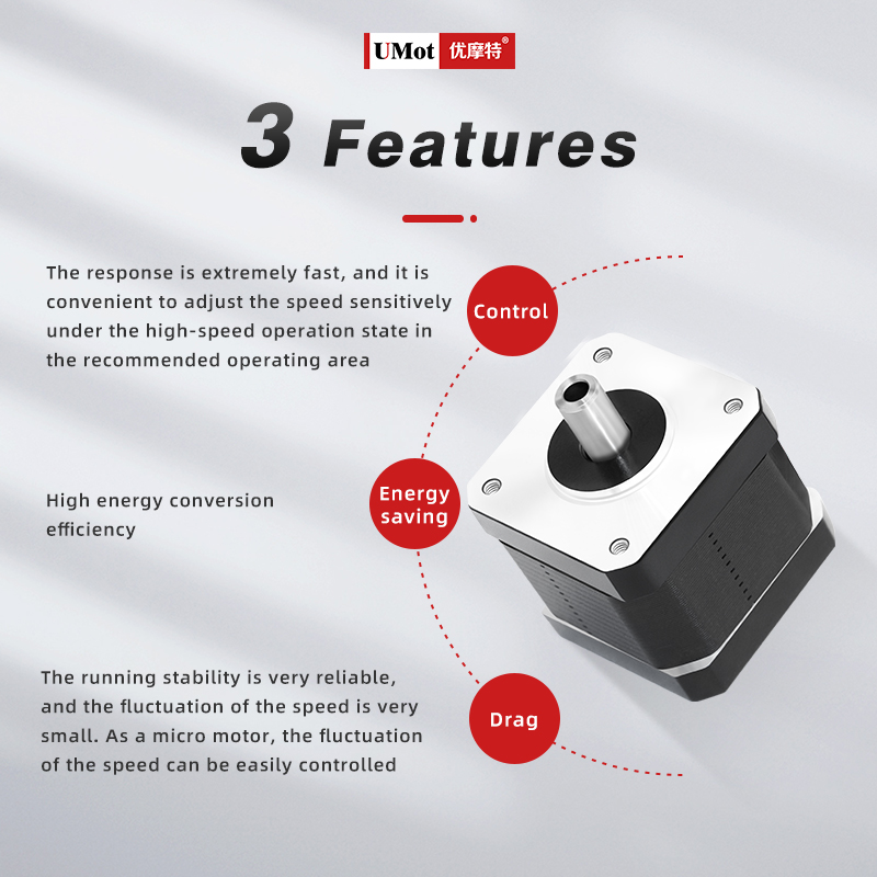 Lightweight 2.8A Holding Torque 1100mN.m Micro Nema 23 Stepper Motor Back Shaft 20mm