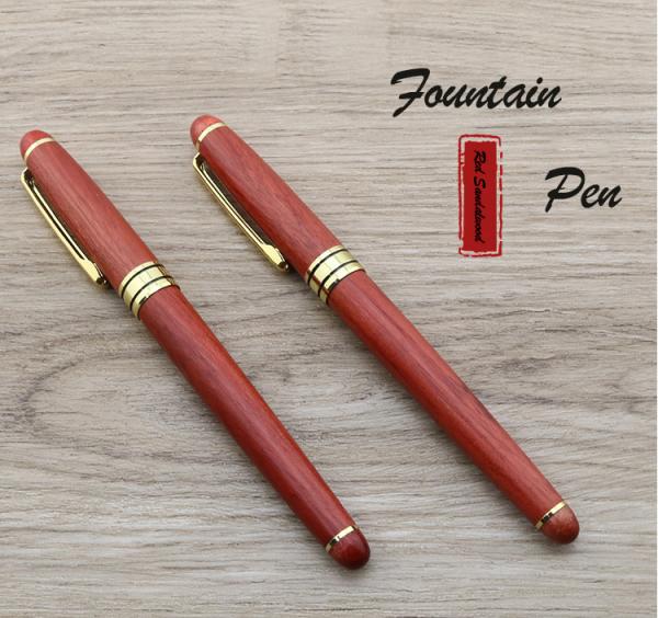 Rosewood Fountain Pen With Custom Logo Hand Polishing Wooden Craft Pen Business