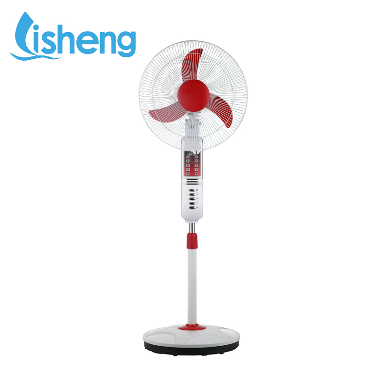 Three Adjust Speed Solar Battery Fan Rechargeable With LED Light