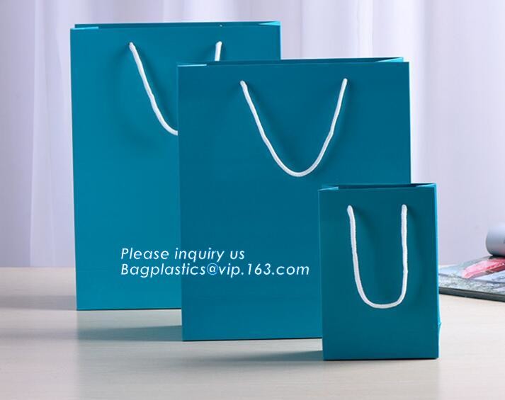 eco friendly paper printed shopping coffee packaging retail bags with handle logo,paper gift shopping bag with red custo