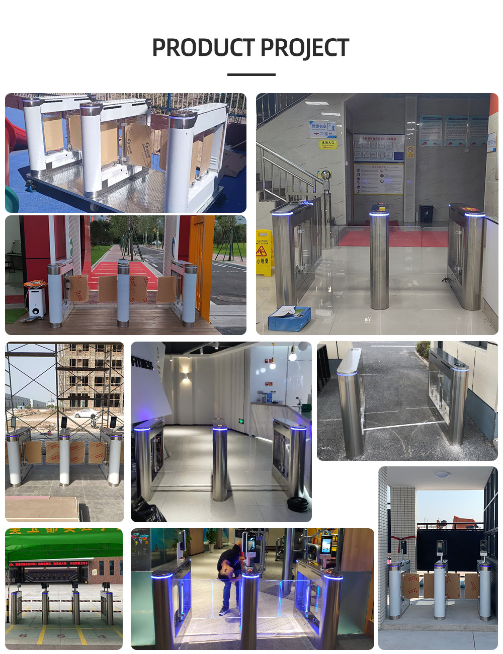Electronic Security Infrared 900mm Width Access Control Turnstile