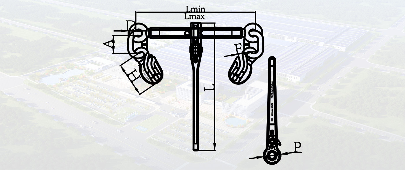 LR1030-G100 RACHET BINDER WITH SAFETY HOOKS