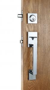  Entry Locking Door Handles Silver Zinc Alloy Plate American Standard Lock Body Manufactures
