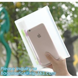 China Custom Printing A4 Size Soft PVC Material Clear Document Bag With Zipper,Travel Document Wallet, PVC Envelop Document Ba on sale