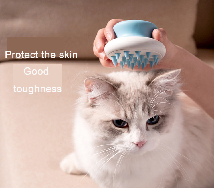 Pain Free Self Cleaning Pet Grooming Tool ABS Cat Bath Massage Comb
