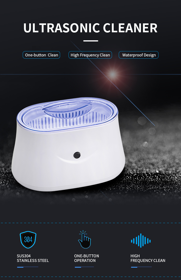 Electric Ultrasonic Dental Cleaner 650ml Tank With 40khz Frequency
