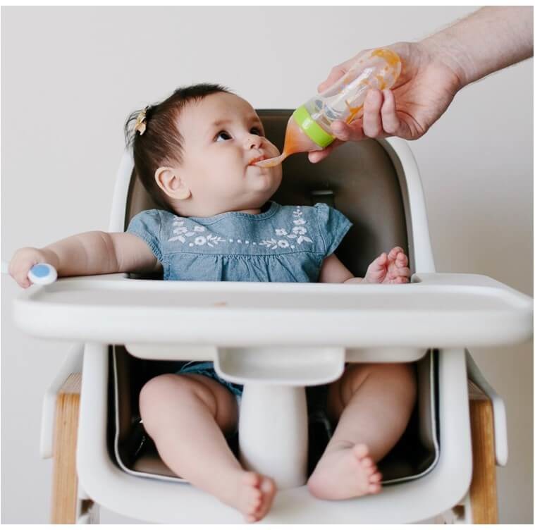Infant Liquid Feeding Silicone Bottle Children'S Food Grade Silicone Extrusion Integrated Complementary Food Bottle