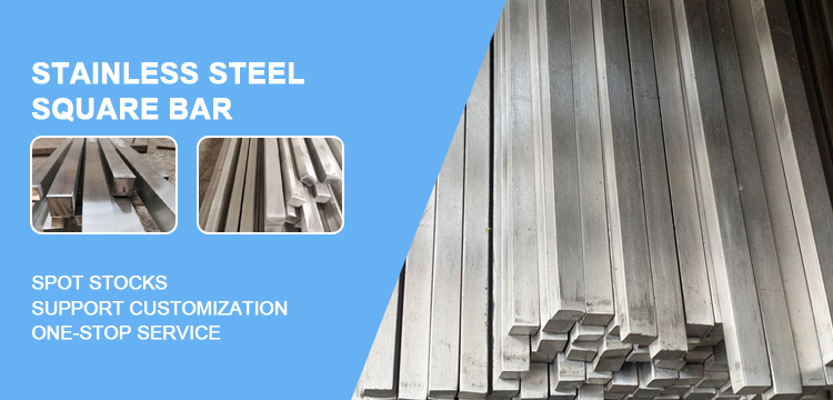 200 300 400 500 600 Series 1 2 Square Stainless Steel Bar for Steel Grade 410S Customized Construction Products