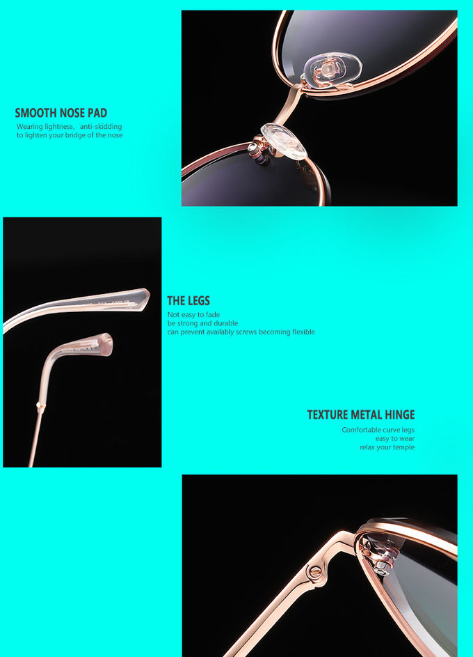 60mm Lens Square Cat Eye Sunglasses UV400 UVC Fashionable Women Sunglasses