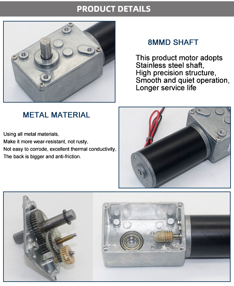 Faradyi Customized 370 Dc Micro Gear Motor 12V 180Rpm Vending Machine Gearbox Motor Worm Gear Motor