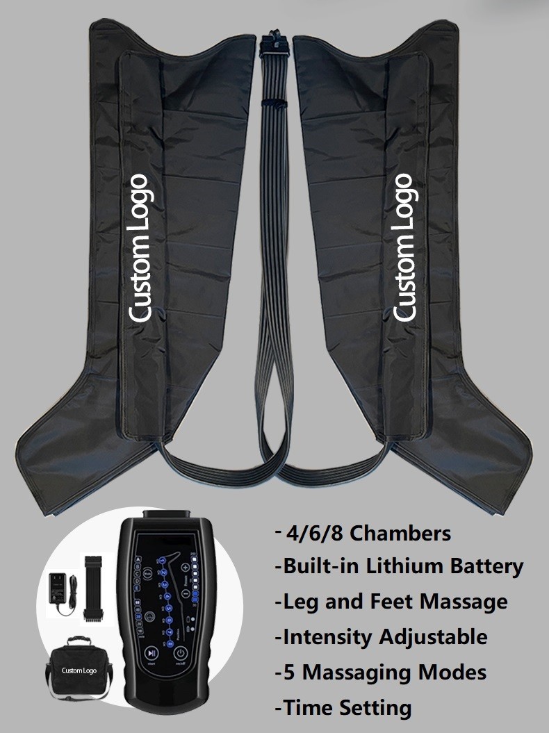Air Compression Recovery Boots Hip Thigh Calf 2600mAh