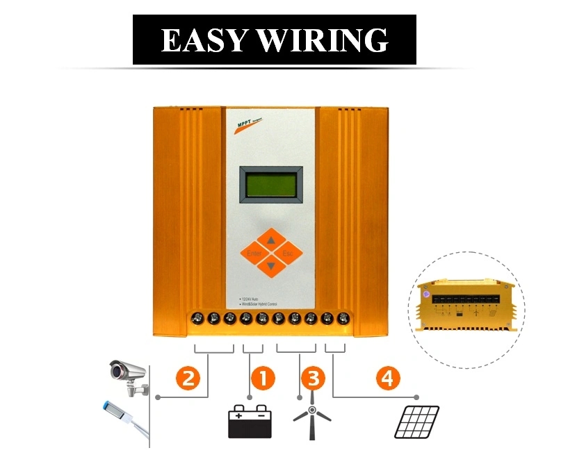MPPT 12V Wind Solar Hybrid Controller 100W/200W Wind Solar Hybrid System