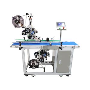  Electric Auto Top and Bottom Flat Box Sticker Labeling Machine for Carton Assembly Line Manufactures