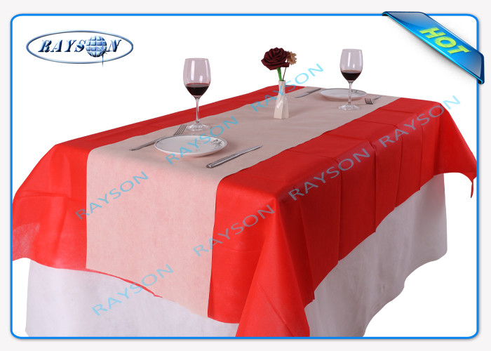 Comfortable Oilproof / Waterproof Printable Non Woven Fabric Tablecloth Non - Toxic