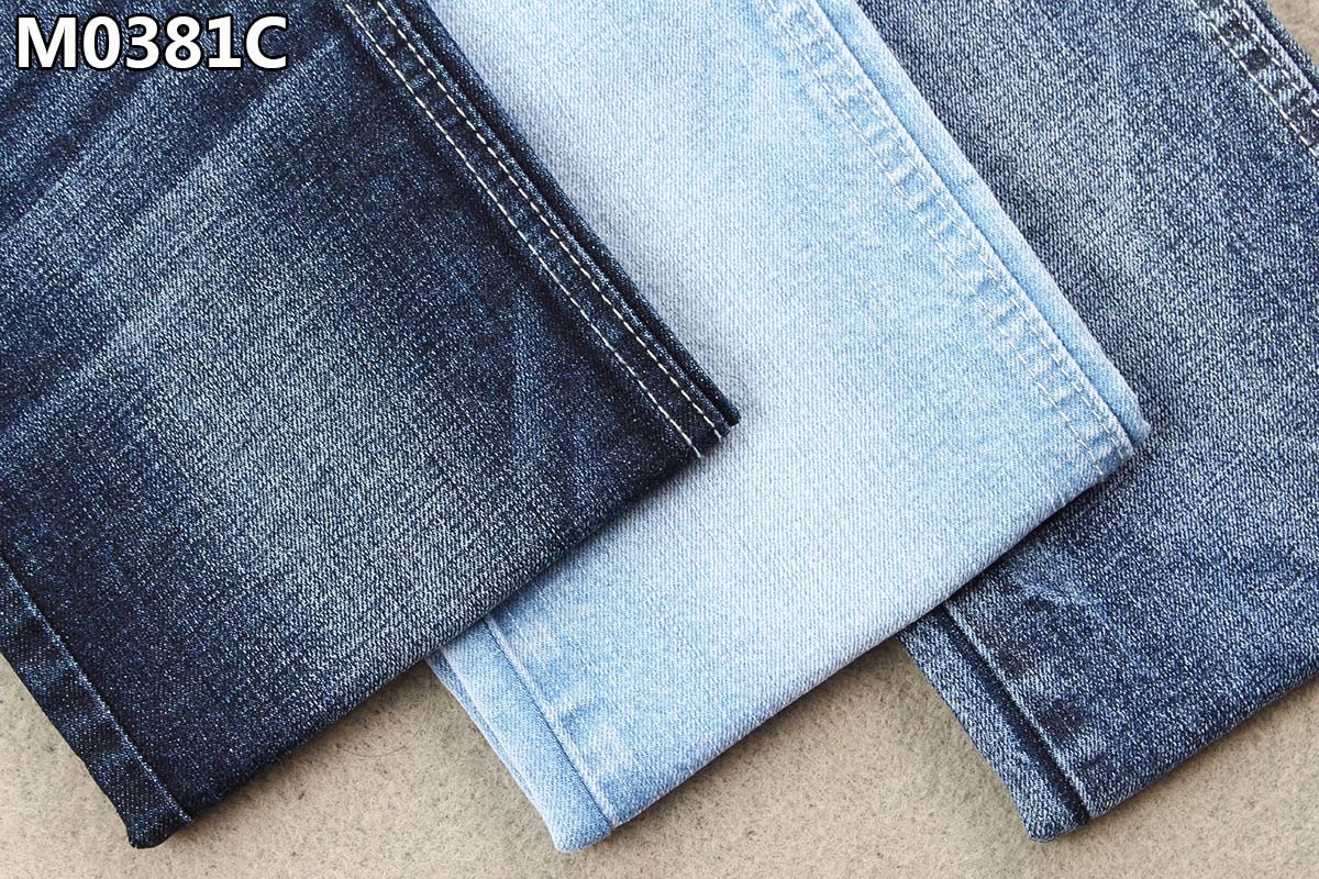 11 Ounce Cross Hatch Cotton Polyester Denim Fabric Slight Elastic For Mens Jeans
