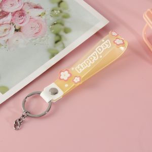Personalized Luminescent Silicone Pendant Keychain Wrist Keychain Bracelets For