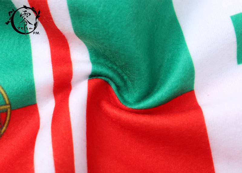 One Size Sports Team Sublimation Scarf Portugal With Logo Printing