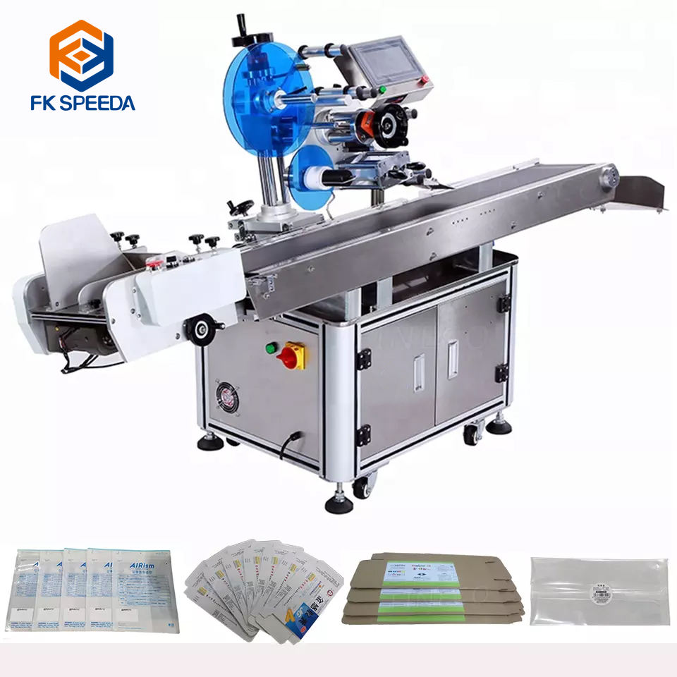 Full Automatic Desktop Flat Surface Bottle Lid Labeling Machine Advanced Technology