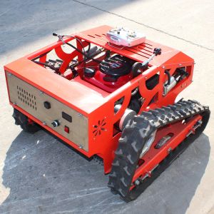 Cheap Crawler Lawn Mower with Remote | Gasoline Engine | Mowing Machine for