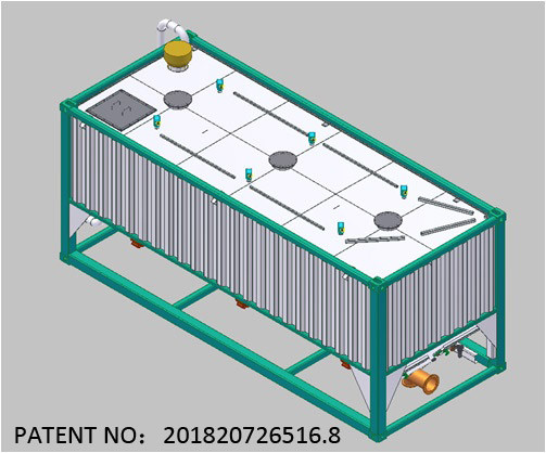 High Efficient Horizontal Portable Cement Silo Steel Cement Silo Capacity 26 M³ portable cement silo