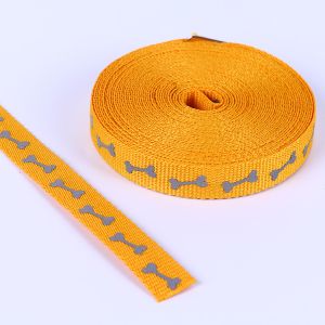 Custom Elastic Polyester Jacquard Webbing Tape Elastic Polypropylene Coated Dog