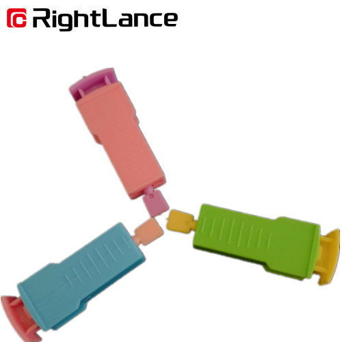 Automatic Pink Blue 25g 0.18cm Pen Lancing Device Blood Glucose Meter And Lancing Device