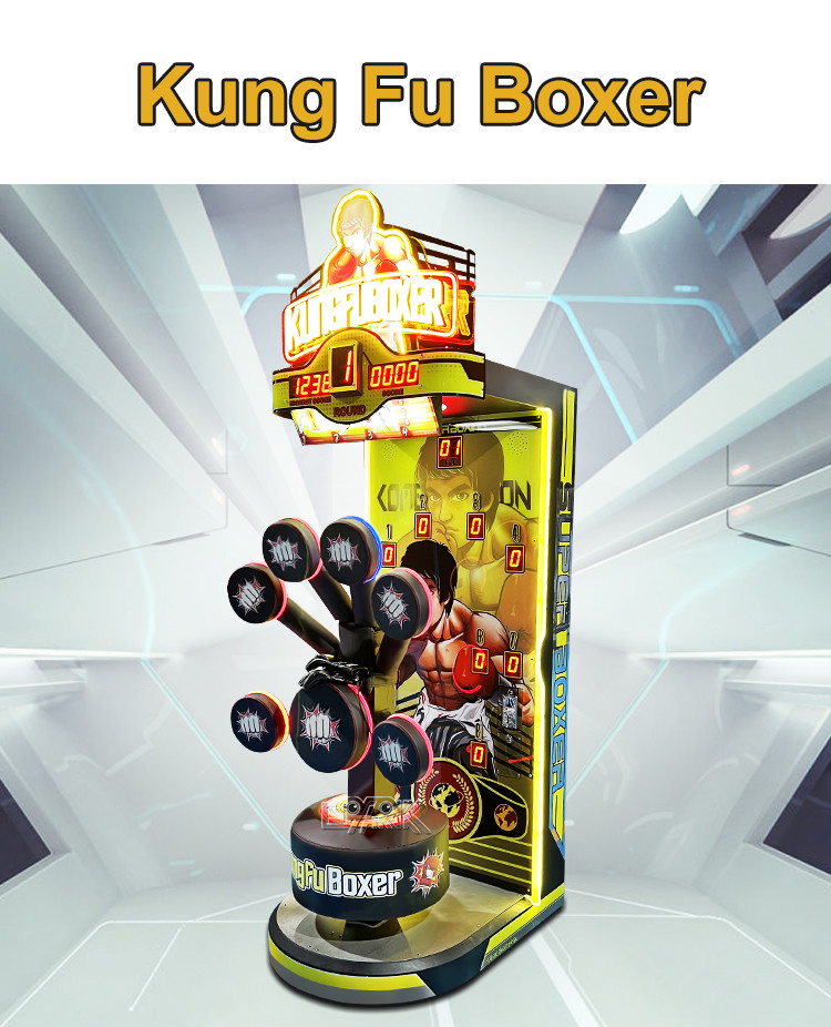 Amusement Punch Boxing Game Machine Electronic Kung Fu Boxer Coin Operated