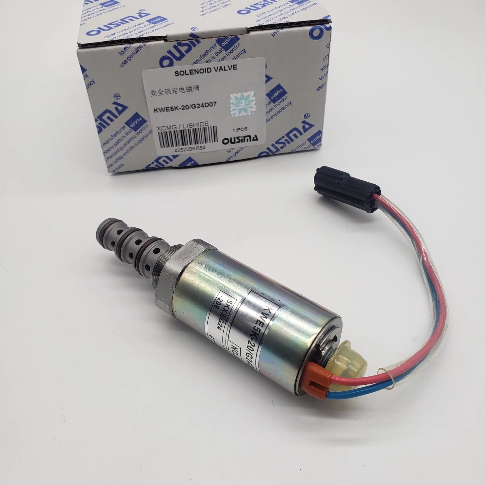 XCMG Excavator Solenoid Valve , Safety Lock Valve KWE5K-20 G24D07