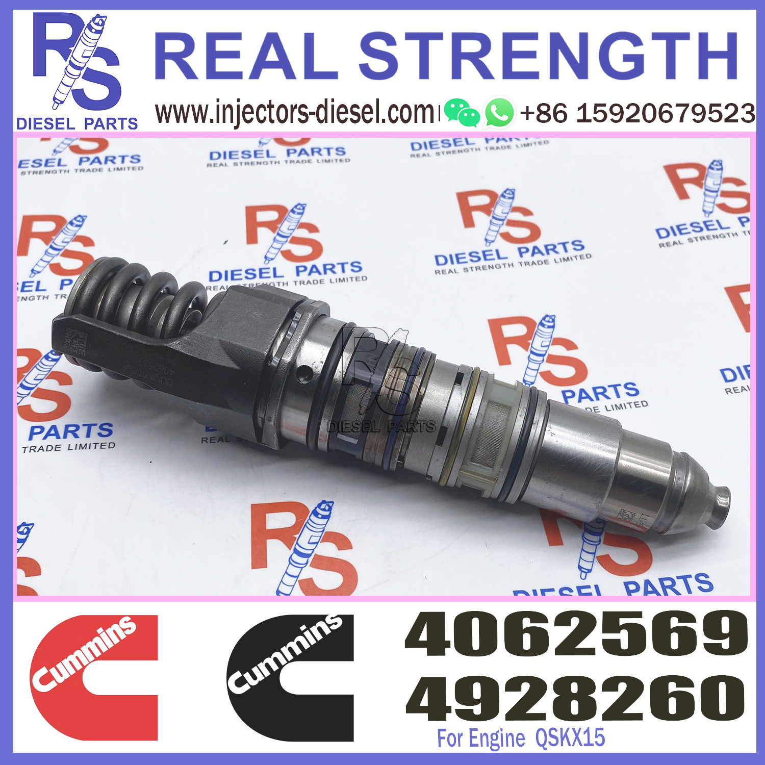 QSX15 ISX15 X15 Common Rail Diesel Fuel Injector Construction 4062569