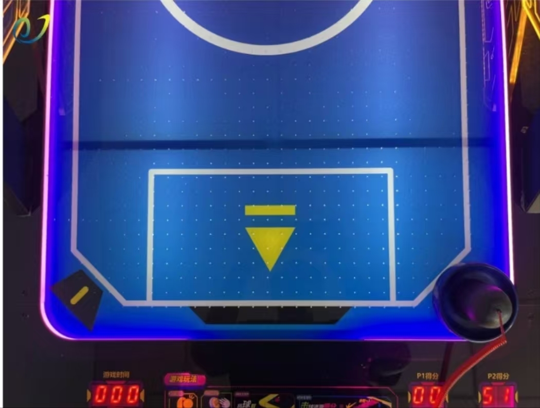Children's Air Hockey Table Game Console In English Arcade For Children Control Panel