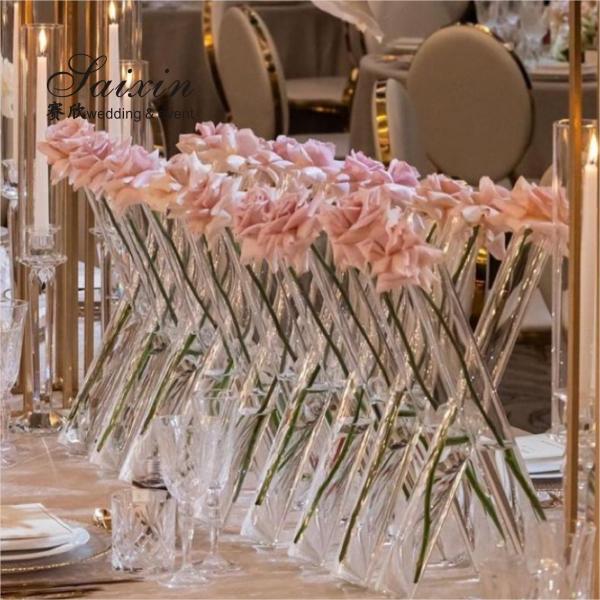 Large Tall Glass Vases For Wedding Centerpieces 3pcs Set Clear Cylinder Flower
