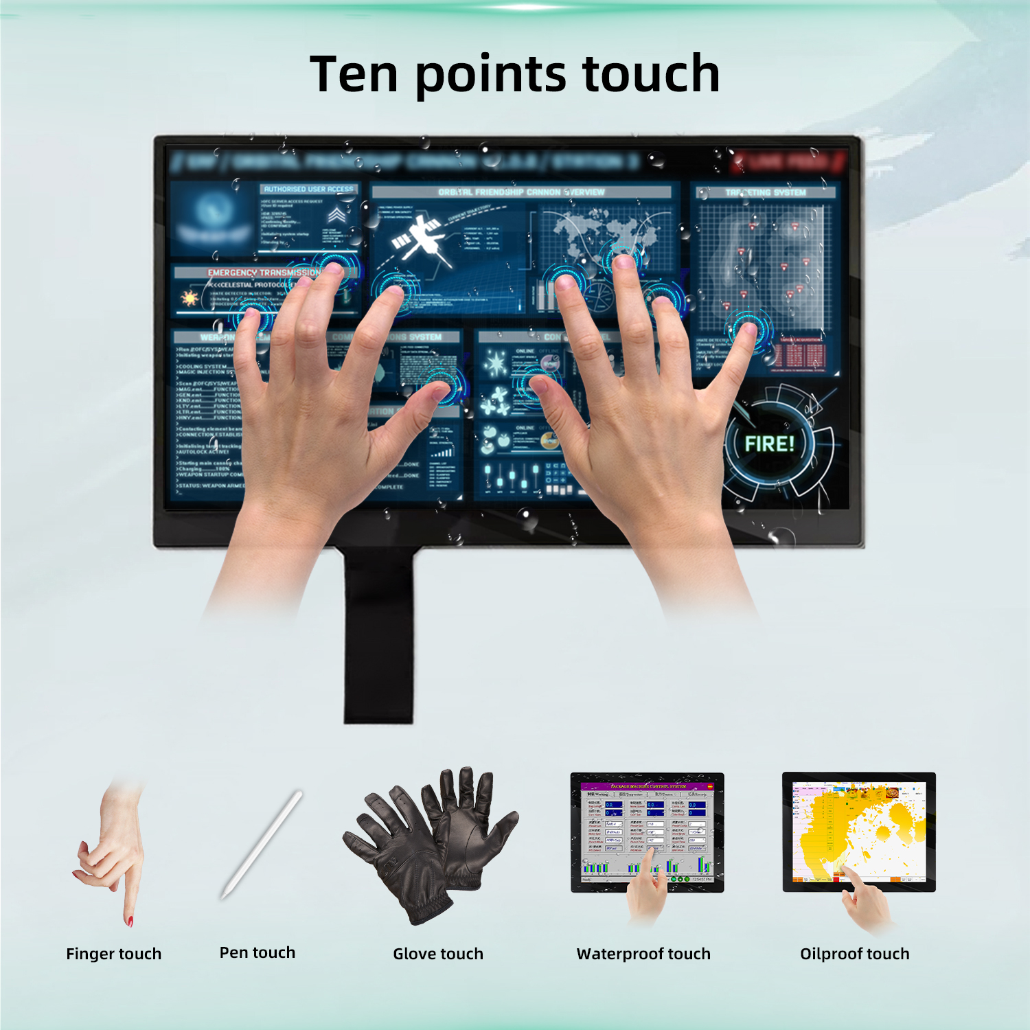 17-Inch Industrial Display Waterproof Capacitive Touch Screen For Outdoor Advertising