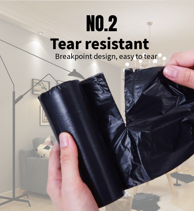 Colorful Unscented Thick Garbage Bags for Bathroom Office Kitchen Strong Leak-Free