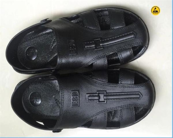 EPA ESD Safety Shoes SPU Sandal Toe Protected 6 Holes Black Blue White Size 36#