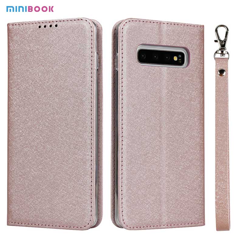 Minibook PU Leather Phone Case For Samsung Galaxy S9 Plus S8plus Low MOQ Lanyard Strap
