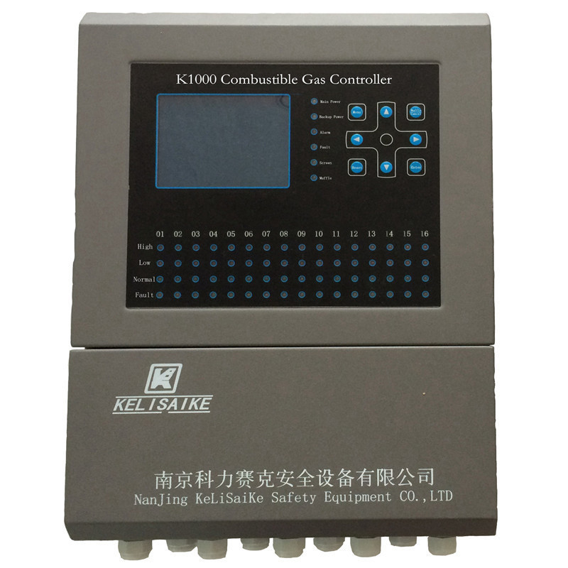Supportable K1000-4 Gas Detection Controller with 8 Detectors and Bright LED