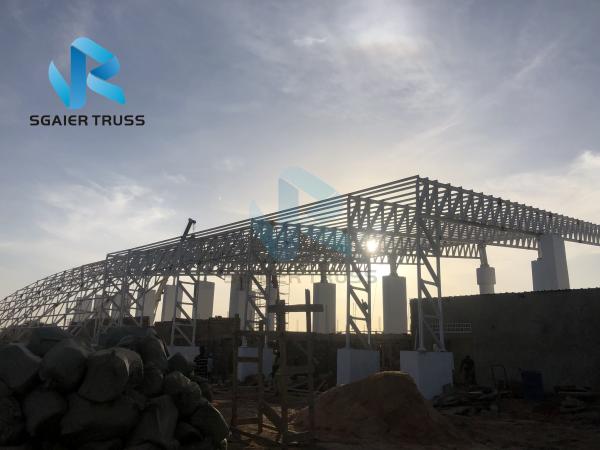 Gymnasium / Hall Prefabricated Steel Structure High Tensile Strength Membrane