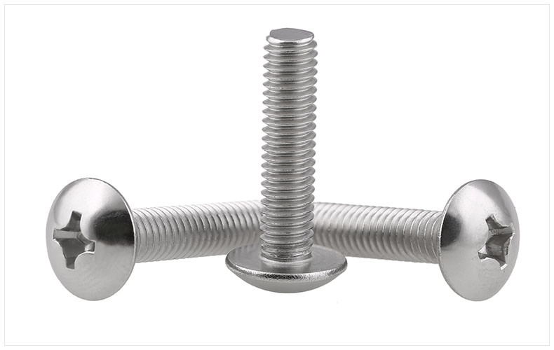 Metric 18-8 Stainless Steel Extra-Wide Truss Head Phillips Screws Cross Recessed Drive Mushroom Head Screws