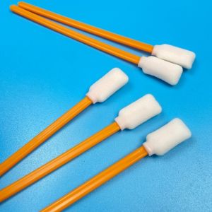 High Visibility Orange Cleaning Swabs Durable PP Handle With Lint Free Foam Head