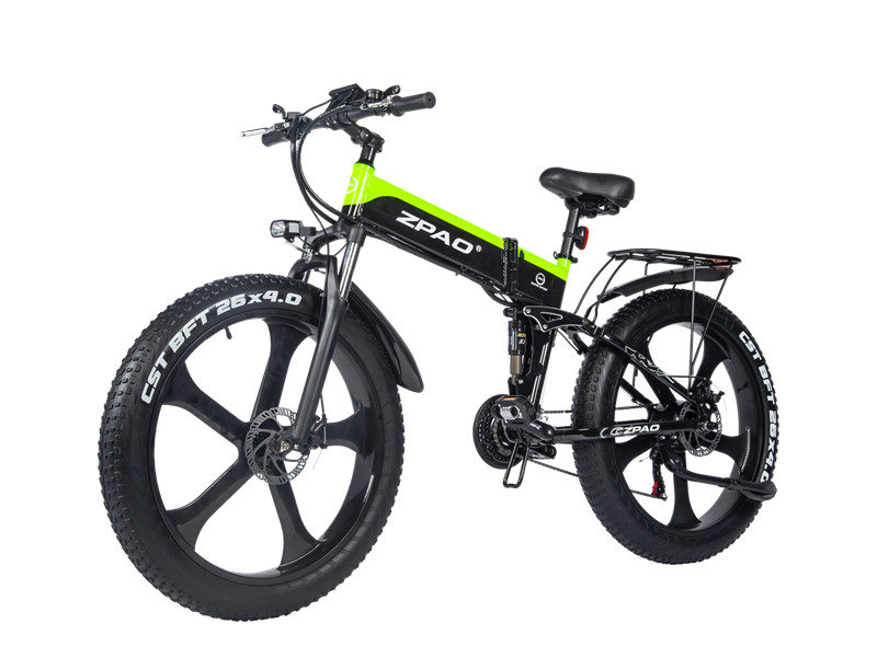26 inch Disc Brake Folding Frame Fat Ebike with 48V 1000W Motor and 12.8AH Hidden Battery