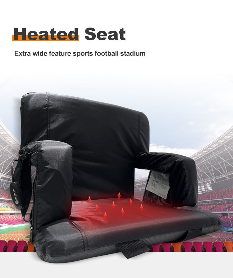 20'' 23'' 25''Oxford Cloth Outdoor Wide Folding Chair Sports Football Heated Stadium Seats