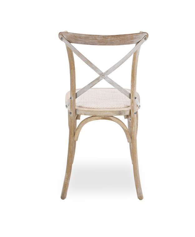 Wholesale oak wood rattan seat chairs Cross back Chair for wedding party use