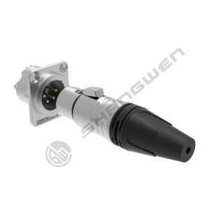 China Audio IP40 Protection XLR Mount Connector for Silver 4-Pole Wireless DMX Cable in Industrial Electronics on sale