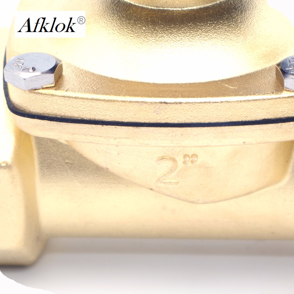 Normally Closed Brass 2 inch Underwater Solenoid Valve for Water 1Mpa