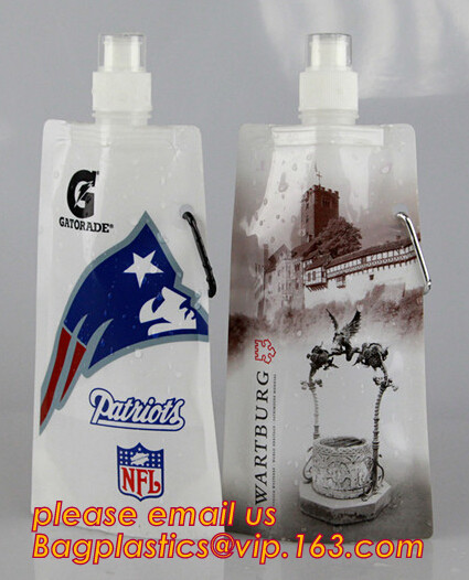 Customized Climbing Printed BPA Free Foldable T-shirt Shaped Bottle Collapsible Water Bottle Bag,250ml-600ml Foldable Co