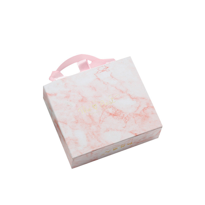 Custom Eco Friendly Offset Printed Slide Drawer Rigid Packaging Box with Ribbon