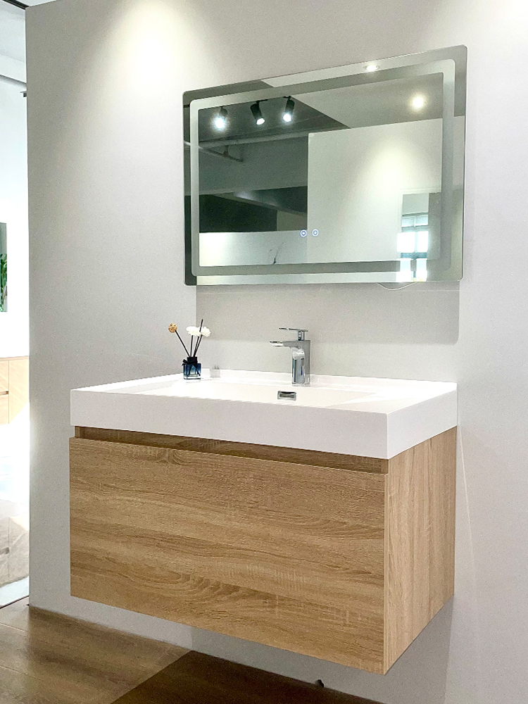 Modern Euro Style Waterproof Bathroom Vanity with PVC/Lacquer Finish and Modern Design